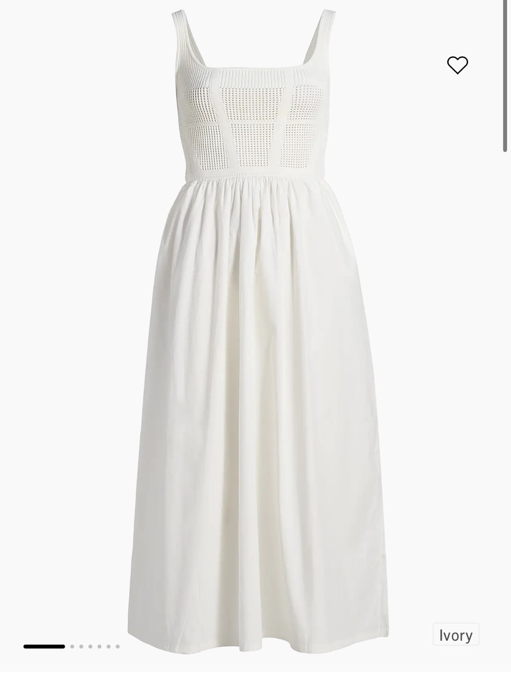 Reiss Crochet Knit Midi Dress
